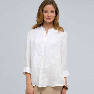 Pleated Button Down