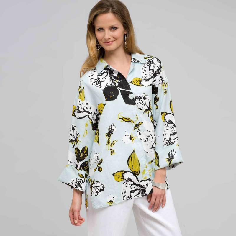 Relaxed Long Sleeve Shirt, new lt seamist combo, large image number 0