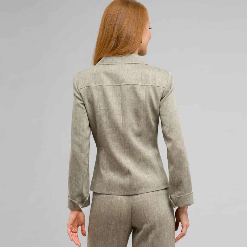 Notch Collar Button Down Jacket, Fern Multi, large image number 1